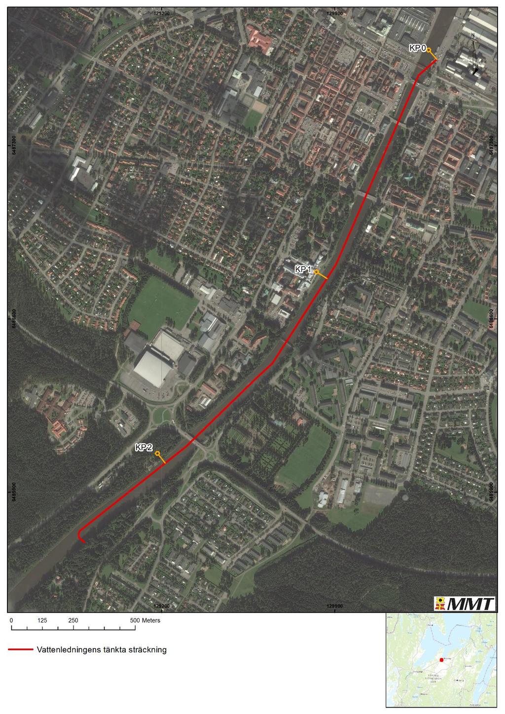 SJÖMÄTNINGSRAPPORT 21-SW-MMT-SUR-RP-SURVYR 1.2 MÄTOMRÅDT Mätområdet är en ca. 2. kilometer (km) lång sträcka från mynningen av Lidan genom Lidköpings stad tills där vattenledningen går upp på land.