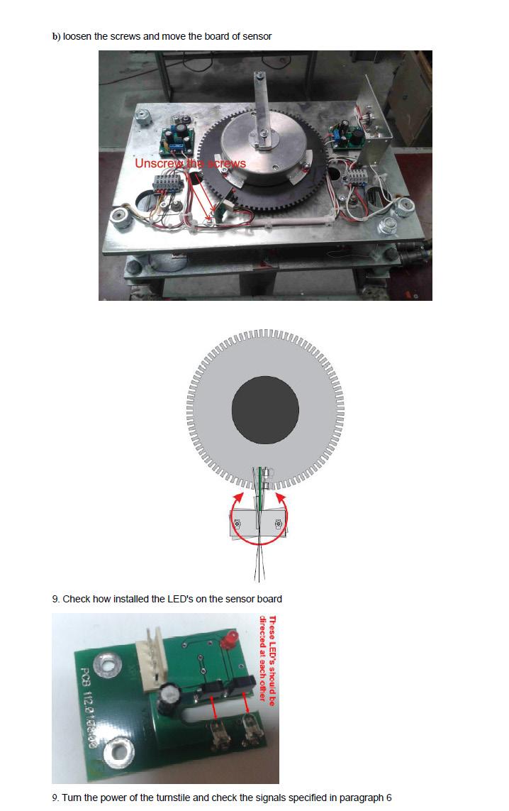 b) Lossa skruvarna och flytta sensorkortet. 3. Kontrollera hur LED-lamporna är installerade på sensorkortet. 4.