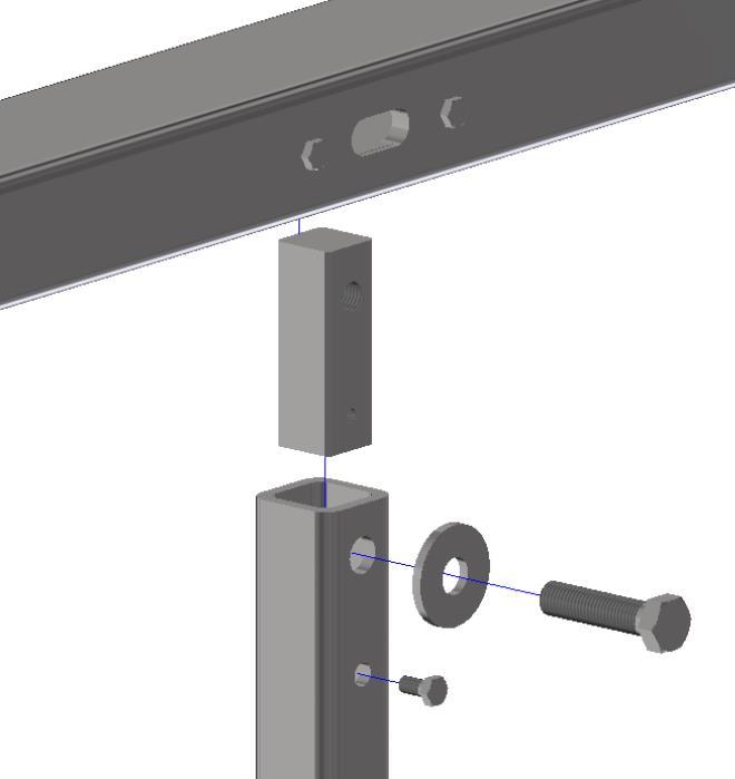 Arbetsbeskrivning / Installation instruction Sida / Page 10 Toppföljare till ståndare Top rail to post