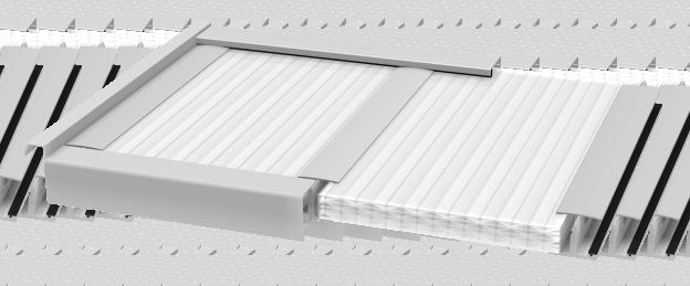 20190201 Prisexempel Isolerande unikt kanalplast-taksystem Nu även taksystem med isolerade takbalksprofiler Takbalksprofilerna samt övre