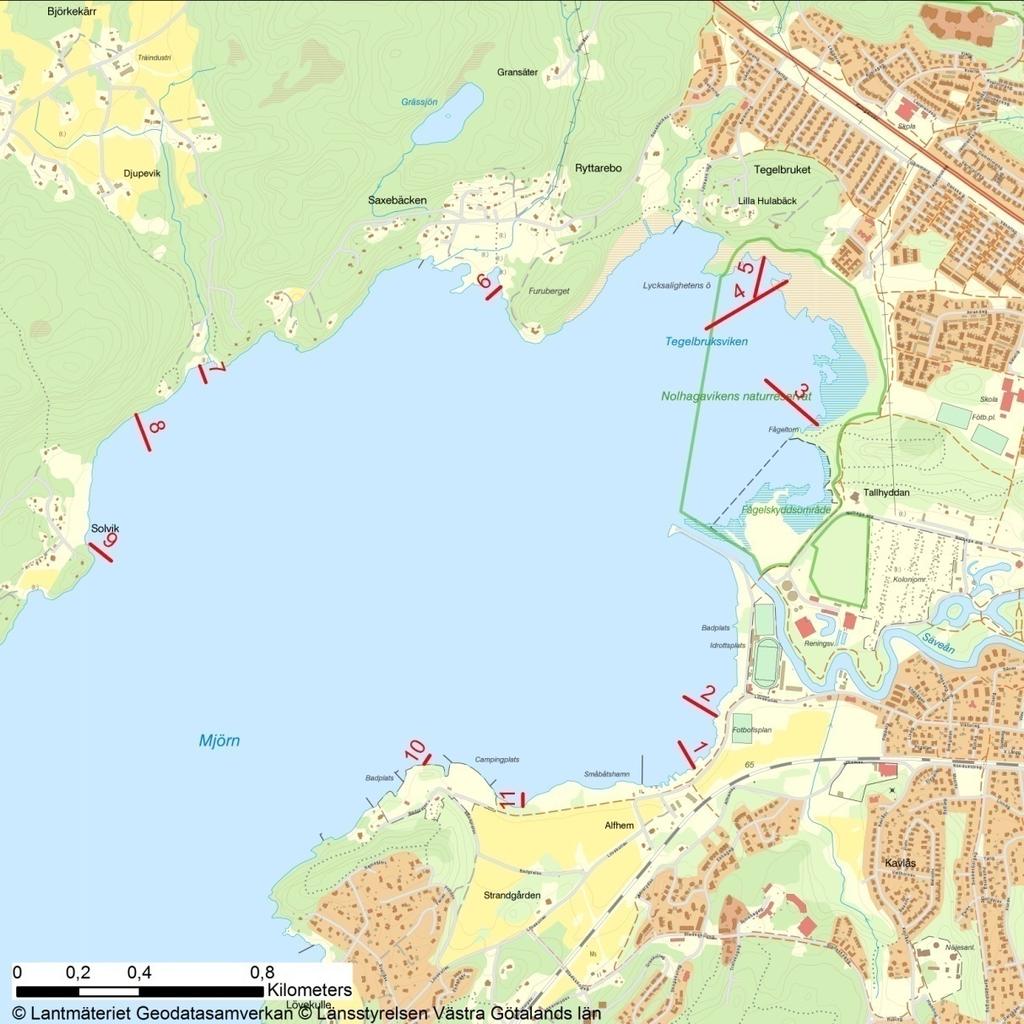 övervattensvegetation. Exponeringsgraden är hög och inom området förekommer bete av ett tiotal nötdjur.