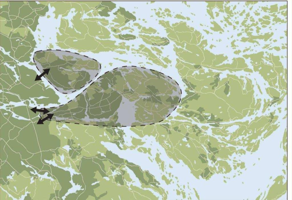 Figur 9: Fysiska passager mellan Nacka, Värmdö, Lidingö och övriga regionen.
