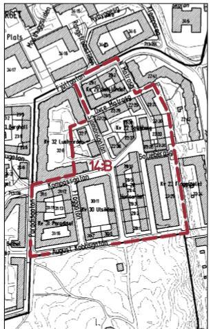 Gällande detaljplan FIIac 3454 från 1975 anger Bostäder, gården får inte bebyggas men får byggas under.