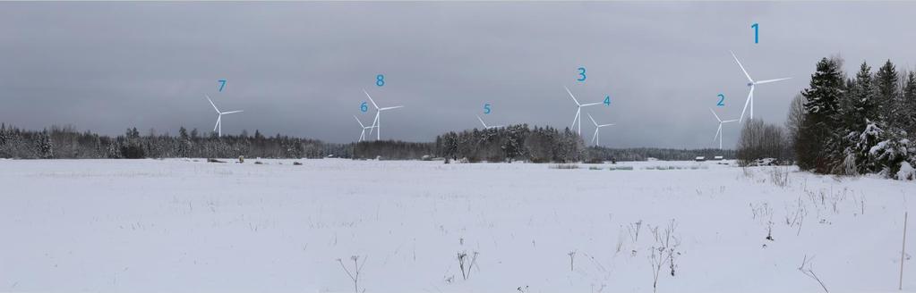 LANDSKAPS- OCH KULTURMILJÖUTREDNING FÖR TETOM VINDKRAFTSPROJEKT 16 och representerar större dimensioner än det omgivande landskapet, men det jämna åkerområdet och skogskanten, som avgränsar