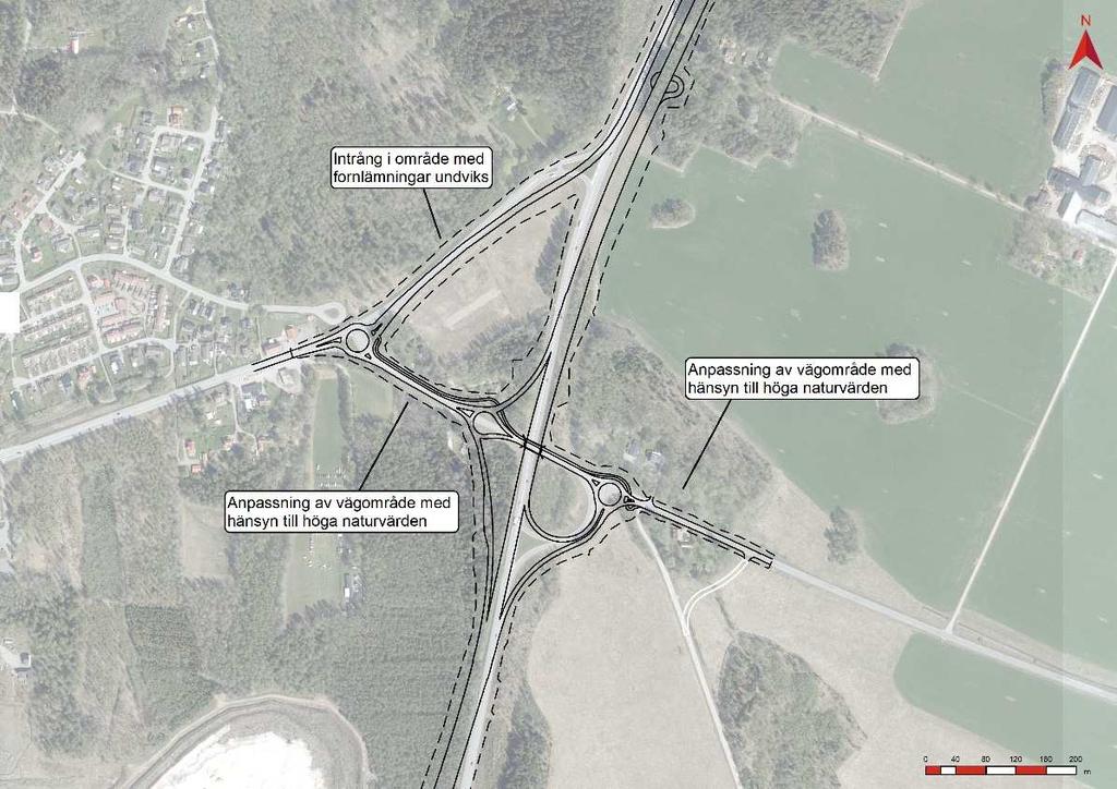 Trafikplats Brodderud (km 6/750) Bron i trafikplats Brodderud föreslås bli kvar i samma läge men ramperna får ny utformning. Bron breddas för gång- och cykelpassage.