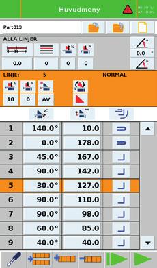 Med EasyLink har du all information på skärmen samtidigt. Du ser hela 9 programrader och kan styra bockningsförloppet lekande lätt.