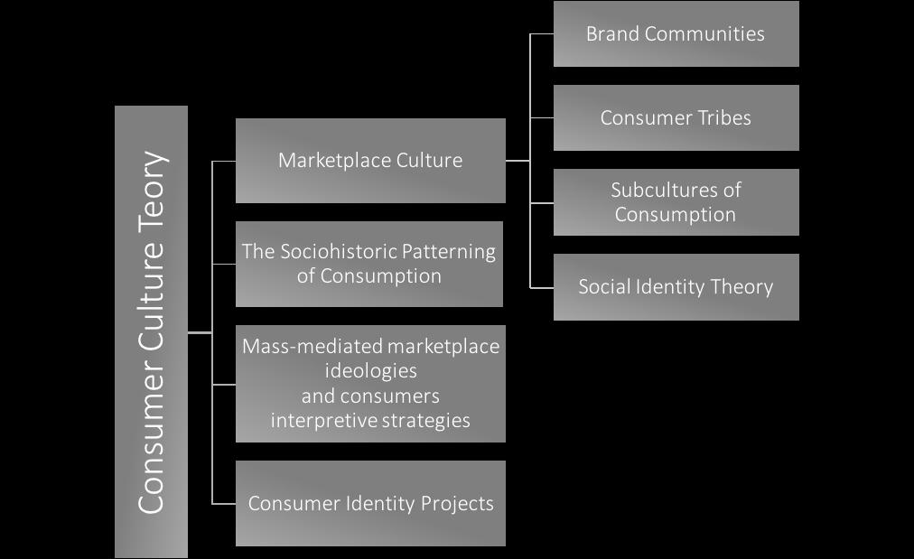 2.6 SAMMANFATTNING AV TEORIAVSNITT I teoriavsnittet ovan behandlar vi en mängd teorier så som de olika kategorierna av influencers, individer som varumärken, Consumer Culture Theory, Marketplace
