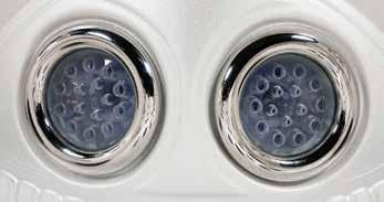 rätta stämningen. Varje gång du trycker på knappen färgas vattnet av 5 stora LED-lampor.