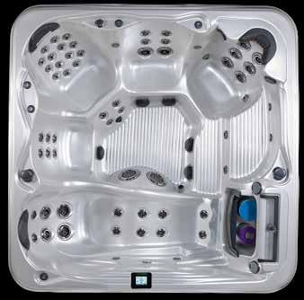 GRAND BAHAMA Grand Bahama 2,32m x 2,32m x 0,92m Grand Bahama 6 430 Kg med vatten 2140 Kg 1710 Ltrs 3 / 2 Therapy Pumps footblasters Ja / Valbart 61 / 45 Grand Bahama är en fullutrustad modell med