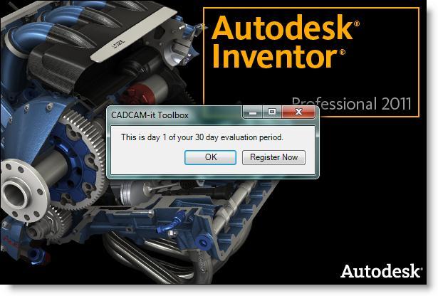 Följ instruktionerna tills installationen är klar. Starta Autodesk Inventor 2011.
