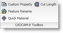 Till skillnad från äldre versioner av Autodesk Inventor behöver inte verktygslådan CADCAM-it Toolbox läggas till i gränssnittet utan det