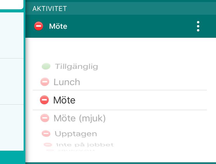 2 2 Högst upp på sidan visas din aktuella aktivitet.