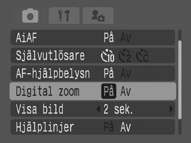 Använda digital zoom Fotograferingsmetod Du kan fotografera zoomade bilder genom att använda kombinerad optisk och digital zoom.
