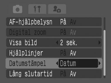Datumkopiering på vykort Fotograferingsmetod Du kan ta bilder med optimerade inställningar för vykort.