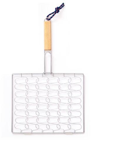 GRILLKORG Grillkorg i rostfritt stål som passar bra att grilla grönsaker och andra mindre råvaror som annars lätt faller genom grillgallret eller fastnar.