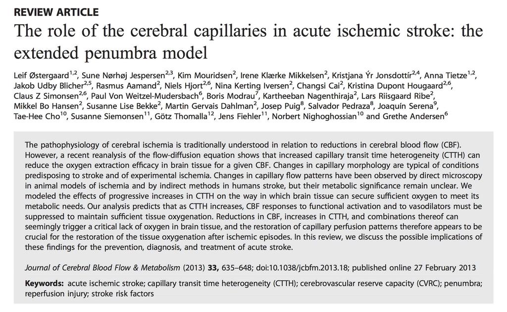 Capillary transit