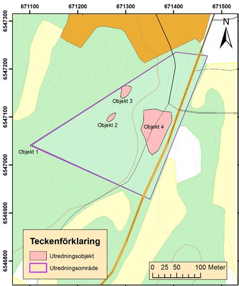 Utredningsresultat Den inledande kart- och arkivanalysen gav inga indikationer på forn- eller kulturhistoriska lämningar inom utredningsområdet eller påvisade några särskilt intressanta områden.