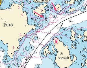 Nr 123 6 * 3484 Sjökort/Chart: 6211 Sverige. Norra Östersjön. Oxelösund. O om Furö. Undervattensstenar. På vardera positionen skall en undervattenssten införas.