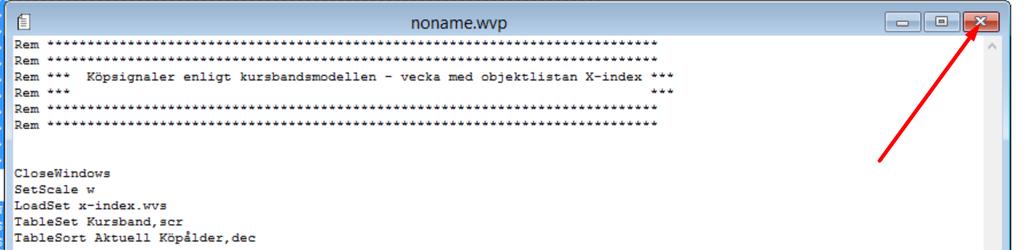 Istället för att sortera på signalsumman i Multimodellen, ska vi nu