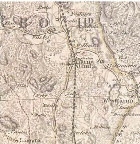 Figur 7. Utdrag ur Generalstabskartan från 1839.