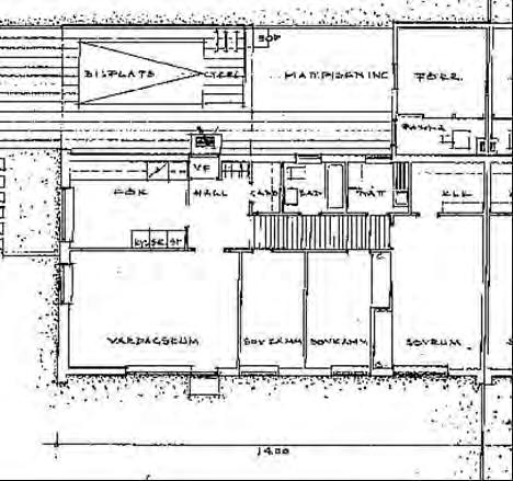 Olycksobjektet Parhus i ett plan i Trelleborg tätort. Bygglov beviljat april 1961. I Figur 1 syns en principskiss för vardagsrummet innehållande större inventarier vilka förklaras i tabellen.