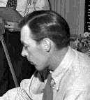 1949 Deltar i croquisklubben i Sala, som träffas varje vecka hos någon av medlemmarna: Henry Johansson/Johag, Kåge Bergman, Gösta Södergren,, John Fredriksson, Edvard Cederling, Folke Östlund.