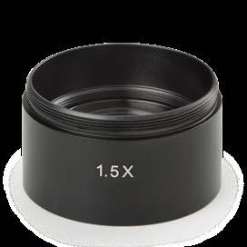 3x WD 278 mm Auxiliary lens 0.4x WD 220 mm Auxiliary lens 0.5x WD 183 mm Auxiliary lens 0.75x WD 105 mm Objective 1x (standard) WD 110 mm Auxiliary lens 1.