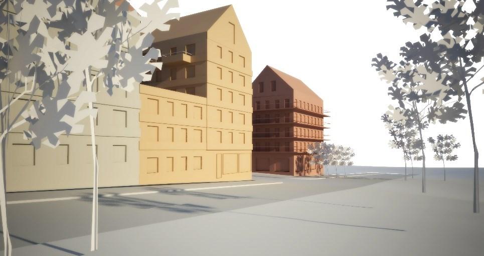 Innergården regleras bland annat med yta där byggnad ej får uppföras. På denna yta medges ej parkering annat än plats för funktionsnedsatta. Marken ska i huvudsak vara genomsläpplig (n1).