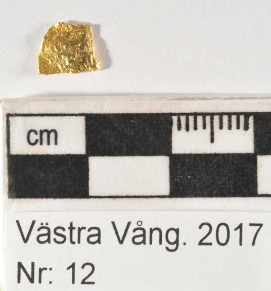 Myntfragmentet efter konservering.