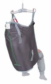 Sittande lyft - delade benstöd / hög rygg HighBackSling Standardmodell för brukare som behöver mycket stöd.