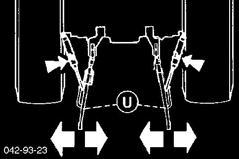 - Tastrad hochschwenken und mit Bolzen (B) sichern (Variante-2) V = Federvorstecker - Beide Zugseile, das elektrische Verbindungskabel und den Hydraulikschlauch durch die Öse des Halters führen.