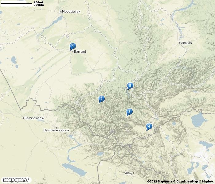 Barnaul 2. Seminsk 3.