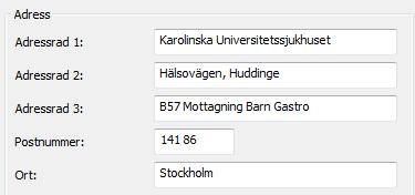 Hiss/plan/område, därefter enhetens långa namn i EK ska in på adressrad 3.