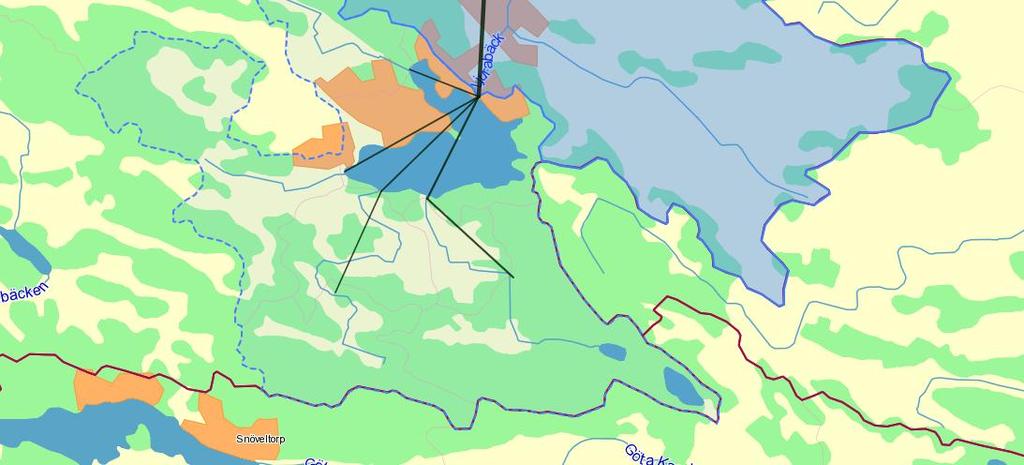 Kontentan från omvärldsanalysen ledde till fastställandet att modellerade högflöden i Ljura bäck inte kombineras med effekterna från ett extremt regn och att havsnivån, liksom tidigare, beslutats
