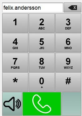 2. Ange ett telefonnummer eller en adress i Nummerfältet. 3. Klicka på knappen Call för att ringa.