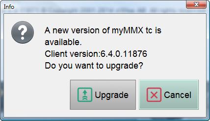 2 Programvaruuppdatering När en ny programvaruversion blir tillgänglig på servern du är ansluten till visas ett pop-upfönster med information om den nya versionen.