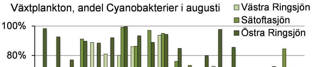Andelen missbildade kiselalgsskal var liten, vilket tyder på att ingen eller obetydlig påverkan av bekämpningsmedel, metaller eller liknande föroreningar finns.