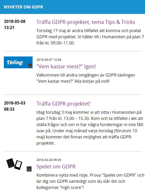 GDPR SISAB:s arbete med förberedelser inför att nya GDPR träder i kraft den 25 maj 2018 pågår för fullt.