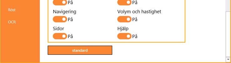 Inställningsprofiler Det går att spara och ladda inställningsprofiler.
