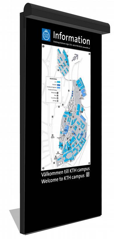 Entréinformation & orienteringstavlor Entréinformation Denna skylt är den initiala informationspelaren som besökaren möter.