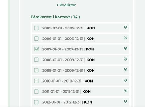annat fall att välja en av dina befintliga. Vill du skapa flera urvalslistor gör du det genom att klicka på + Ny lista.