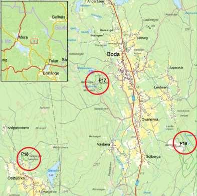 17. Styggforsen Känt naturreservat nära Boda kyrka norr om Rättvik med dominerande kalkrik granskog och vattenfall. Många sällsynta fynd.