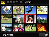 Inspelning av bilder med BEST SHOT 1. Aktivera inspelningsläget och tryck på [BS] (BEST SHOT).