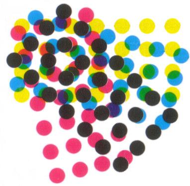 Detta sätt att reproducera färg baseras på reflektion av ljus som filtreras, och det går till exempel att använda de tre primärfärgerna cyan (C), magenta (M) och gul (Y), som färgfilter.