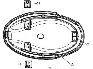 Tampón de goma (R) Rubber buffer (R) 1 11 04-0461-0020-E1S-02 Tampón de goma (L) Rubber buffer (L) 1 12 tuerca hexagonal M4 0.7 hexagon nut 2 13 tornillo autorroscante de cabeza de flor ST4.