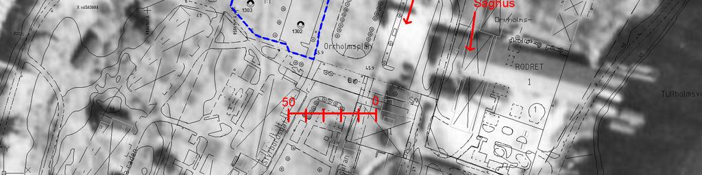 Syftet med undersökningen var att inhämta underlag för en bedömning av föroreningssituationen inom aktuellt område. Historik Aktuellt undersökningsområde bedöms ligga inom f.d. Orrholmssågen verksamhetsområde, se figur 1.