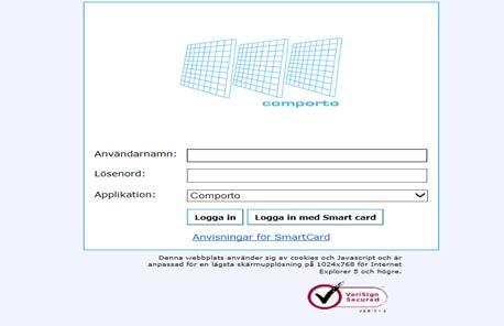 Sätt in SITHS-kortet i kortläsaren 2. Starta webbläsaren (Måste vara Internet Explorer) 3.