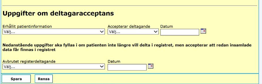 För logopeder heter formulären: Patientuppgifter, Logopedi, Logopedi Bedömare.