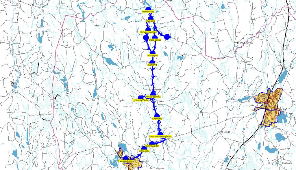 2019-02-13 16:03:34 Karta för Tur 4640 M - F Till Vrigstad skola 4640 6.35 7.