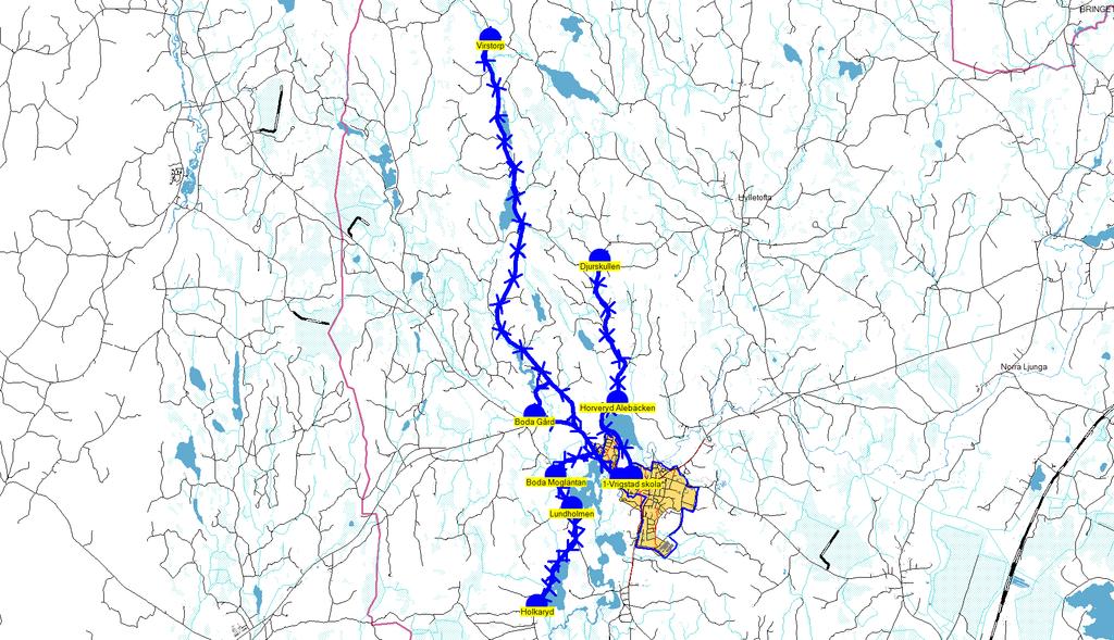 2019-02-13 16:02:46 Karta för Tur 4210 M - F Till Vrigstad skola Fordon 50 Vrigstad A MWP 4210 6.30 7.